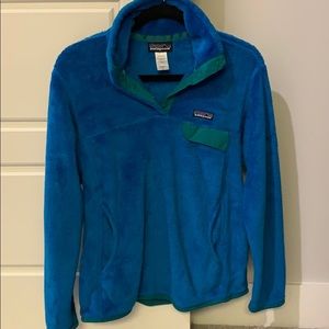 Patagonia pullover women’s medium blue and green